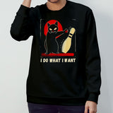 Cat bowling I do what I want shirts