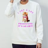 Cat i cry a lot but i am so productive itsâ€™s an art shirts