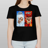 Cat vs car heaven and hell shirt