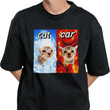 Cat vs car heaven and hell shirt