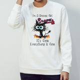 Catâ€™s Iâ€™m A Braves Girl Itâ€™s Fine Everything Is Fine Shirt