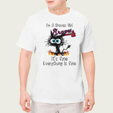 Catâ€™s Iâ€™m A Braves Girl Itâ€™s Fine Everything Is Fine Shirt