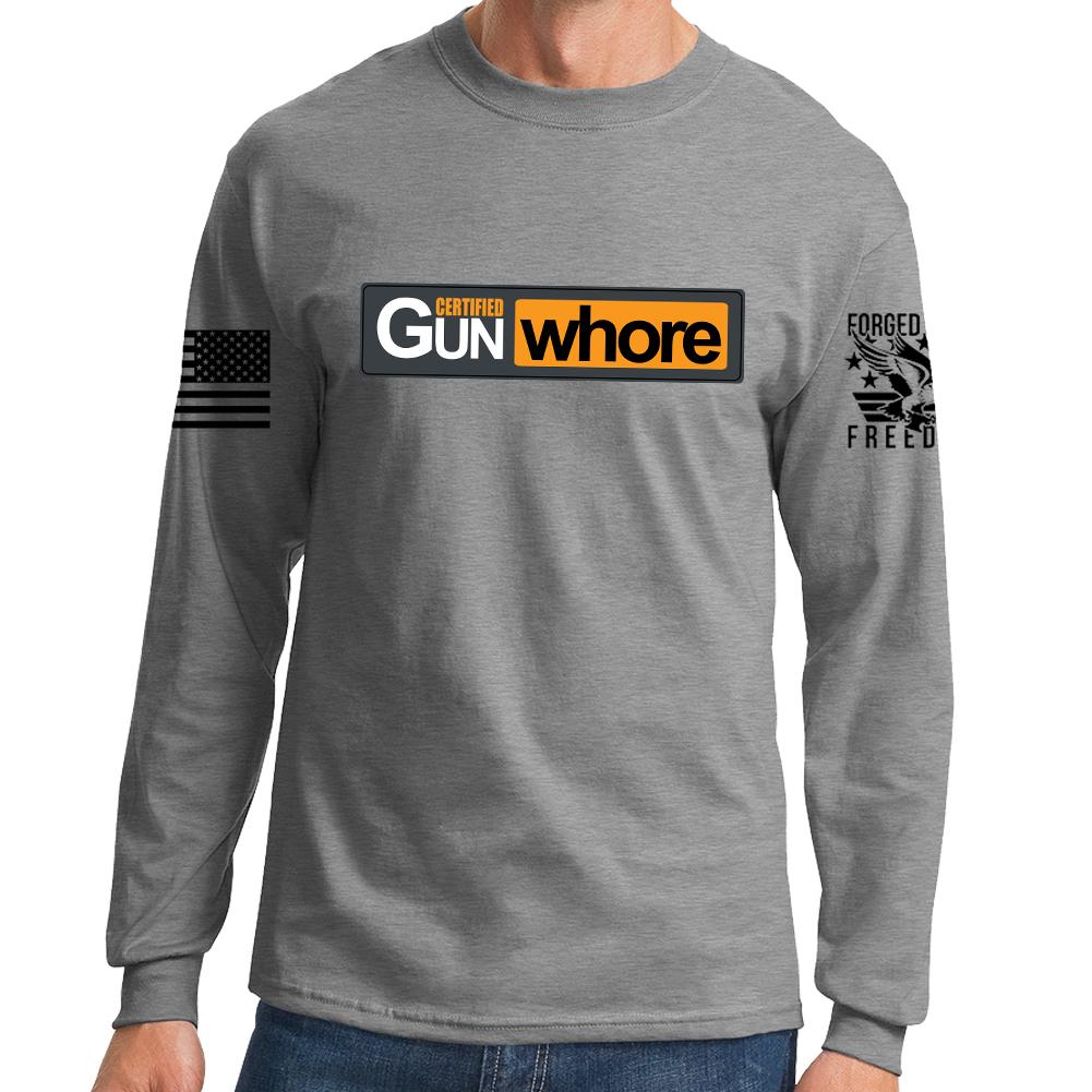 Certified Gun Whore Long Sleeve T-shirt Style001
