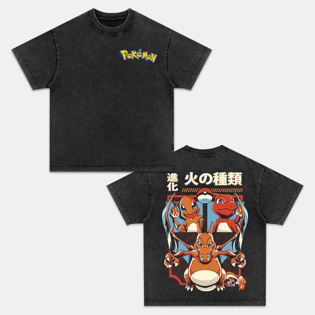 CHARIZARD UNISEX ANIME INSPIRED VINTAGE T-SHIRTä¸¨POKÃ‰MON-[DS] Style001