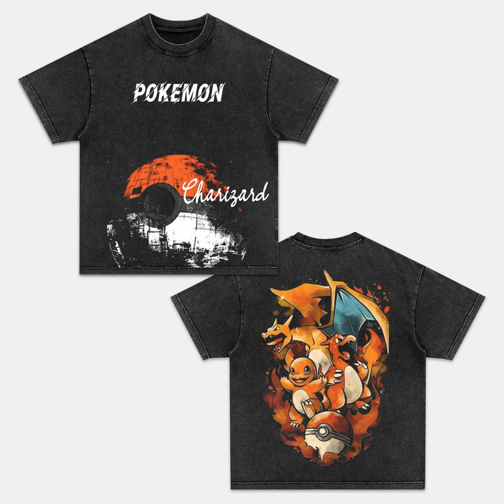 CHARIZARD UNISEX ANIME INSPIRED VINTAGE T-SHIRTä¸¨POKÃ‰MON-[DS] Style002