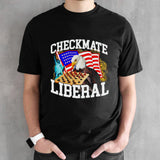 Checkmate Liberal American Eagle Chessboard Shirt