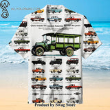 Chevrolet Truck Evolution 1918-1982 Upcycled Hawaiian Shirt