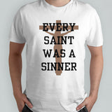 Chris Brown Wearing Every Saint Was A Sinner Shirt