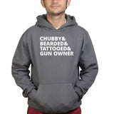 Chubby, Bearded, Tattooed, and Gun Owner Mens Hoodie