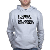 Chubby, Bearded, Tattooed, and Gun Owner Mens Hoodie Style001