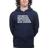 Chubby, Bearded, Tattooed, and Gun Owner Mens Hoodie Style001
