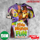 Chuck E Cheese Five Nights Of Fun FNAF Parody Event 3D T-Shirts