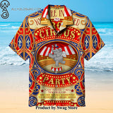 Circus Party with Elephants Designer Hawaiian Shirt