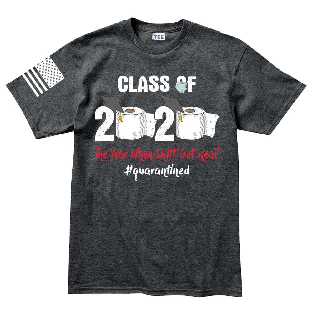 Mens Class of 2020 Quarantine T-shirt Style001