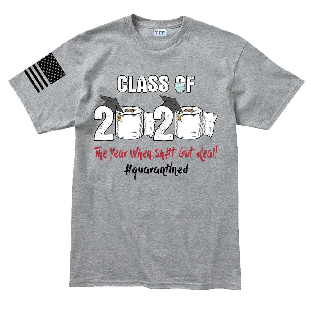 Mens Class of 2020 Quarantine T-shirt Style001