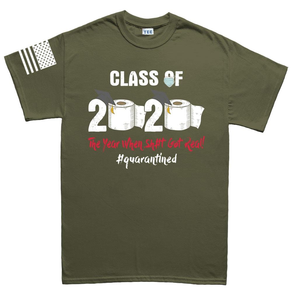 Mens Class of 2020 Quarantine T-shirt Style001