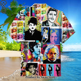 Classic character collage Short Sleeve Hawaiian Shirt