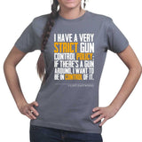 Clint's Gun Control Ladies T-shirt