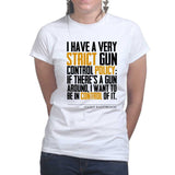 Clint's Gun Control Ladies T-shirt Style001
