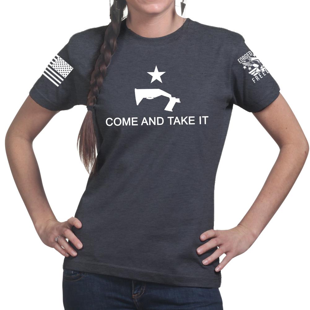 Come and Take It Bump Stock Ladies T-shirt Style001
