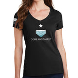 Ladies Come and Take it - Medical Mask Edition V-Neck T-shirt Style001