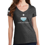 Ladies Come and Take it - Medical Mask Edition V-Neck T-shirt Style001