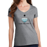 Ladies Come and Take it - Medical Mask Edition V-Neck T-shirt Style001
