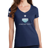 Ladies Come and Take it - Medical Mask Edition V-Neck T-shirt Style001