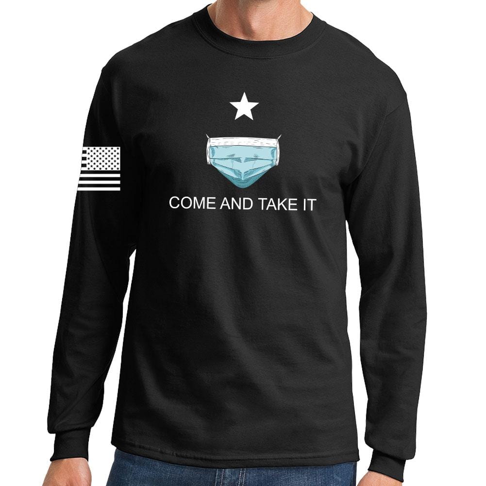 Mens Come and Take it - Medical Mask Edition Long Sleeve T-shirt Style001