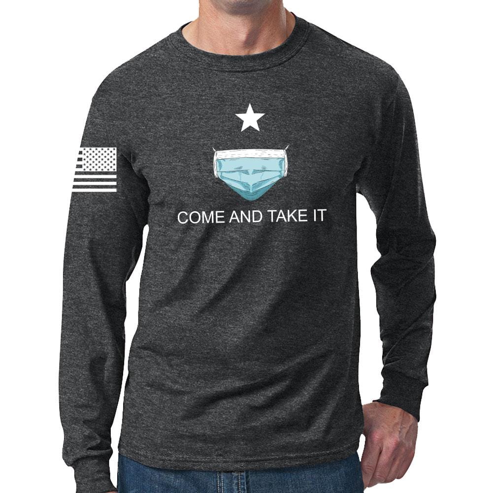 Mens Come and Take it - Medical Mask Edition Long Sleeve T-shirt Style001
