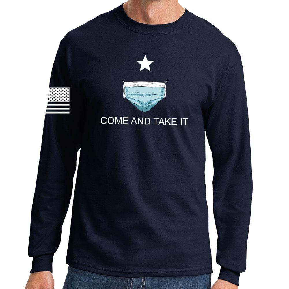Mens Come and Take it - Medical Mask Edition Long Sleeve T-shirt Style001