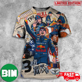 Congratulations Max Verstappen Three-time F1 World Champion 3D T-Shirts