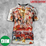Congratulations Spain Are World Champions FIFA WWC 2023 3D T-Shirts