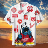 Cookie Monster x NHL Red Wings Pool Party Hawaiian Shirt