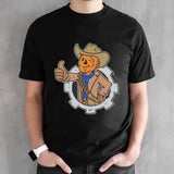 Cooper Howard aka The Ghoul from Fallout in the style of Vault Boy shirts