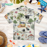 Corgi Hawaii Beach Retro Hawaiian Shirt