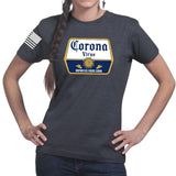 Ladies Corona Virus Beer T-shirt