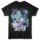 Dexter - Neon Collage - American Classics - Black Adult Short Sleeve T-Shirt