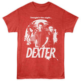 Dexter - Group And Palm Trees One Color - American Classics - Red Heather Adult Short Sleeve T-Shirt