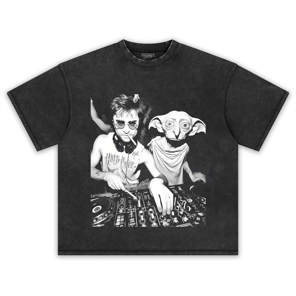 DOBBY AND DJ HARRY POTTER MEME TEE