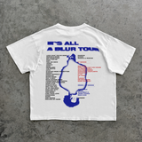 'IT'S ALL A BLUR' 21 SAVAGE TOUR '23 MERCH HEAVYWEIGHT WHITE T-SHIRT