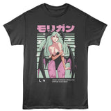 Darkstalkers - Morrigan Lines - American Classics - Gray Solid Adult Short Sleeve T-Shirt