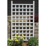 5 Ft White Vinyl Garden Trellis with Classic Lattice Design