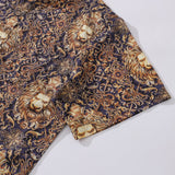 Men's Hawaiian Shirt Leo Print Tencelâ„¢ Button-down Short Sleeve Aloha Shirt