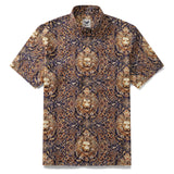 Men's Hawaiian Shirt Leo Print Tencelâ„¢ Button-down Short Sleeve Aloha Shirt