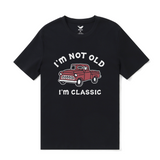 Hawaiian Tee For Men I'm Classic Tee Crew Neck 100% Cotton - BLACK I'm Classic - Black