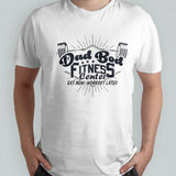 Dad bod fitness center eat now workout later shirt