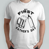 Dadâ€™s first fatherâ€™s day beer and bottle shirt