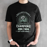 Dallas Stars Central Division Champions 2023-2024 Letsâ€™s Go Stars Skyline Shirts