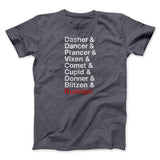 Reindeer Names Men/Unisex T-Shirt